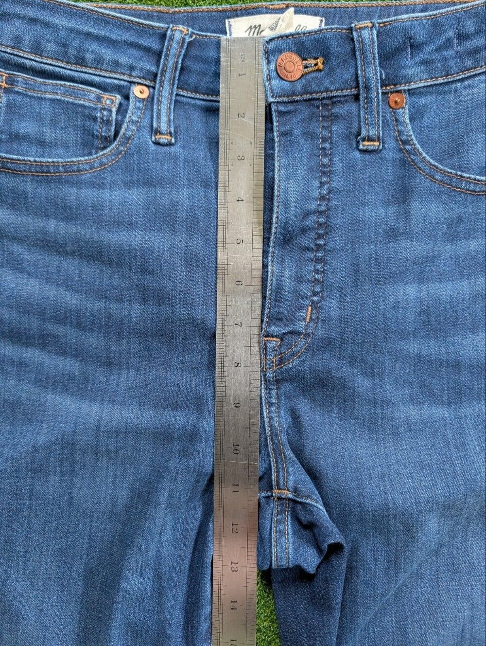Madewell Womens Sussex Wash Blue Curvy High Rise Skinny Jeans Size 27 - Picture 12 of 15